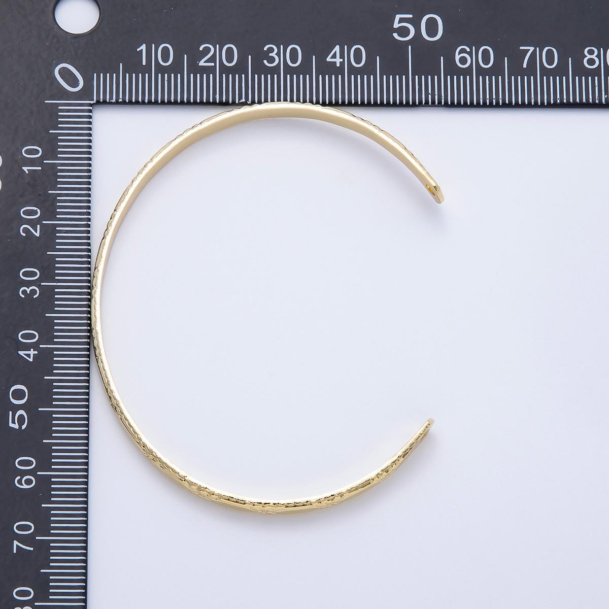 18K Gold Filled Minimalist X Half Cuff Bracelet- Half Bracelet Finding for Bangle Supply WA-4411