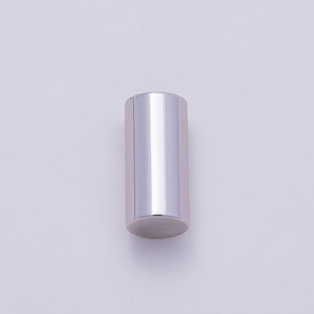 Silver 11mm Cylinder Tube Beads for Jewelry Making Column Spacer Bead Minimalist Cord End Caps DIY Craft Supplies Pack | FINDINGS-00405