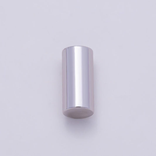 Silver 11mm Cylinder Tube Beads for Jewelry Making Column Spacer Bead Minimalist Cord End Caps DIY Craft Supplies Pack | FINDINGS-00405