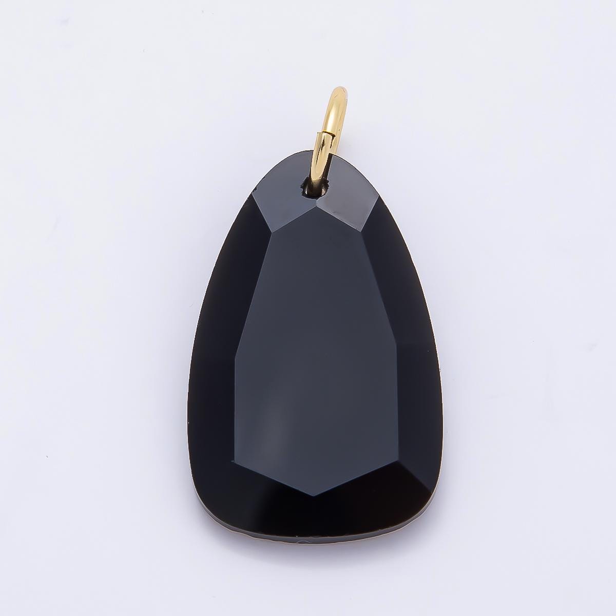 Faceted Natural Gemstone Charm 18k Gold Filled Lapis Rose Quartz Tiger Eye Turquoise Pendant for Necklace Jewelry Making Charms-1420