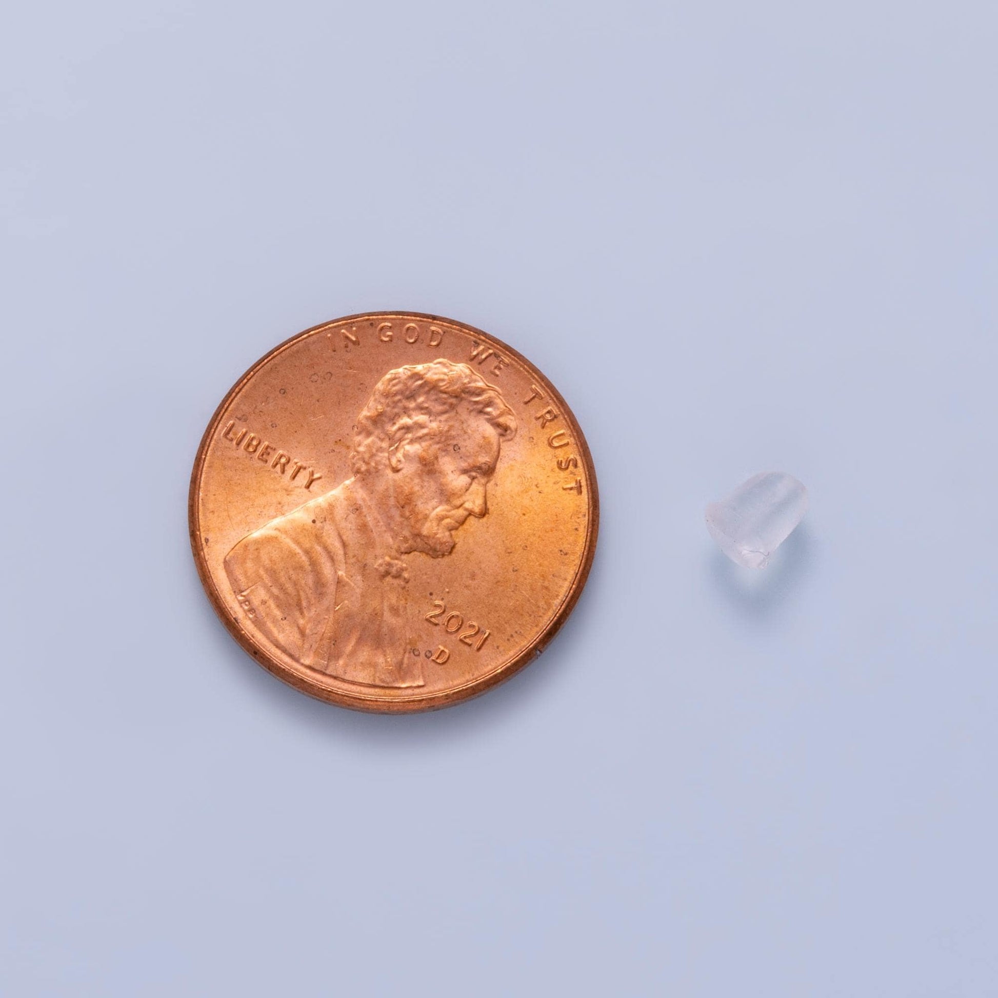 Clear Silicone Earring Backs 5mm Soft Plastic Replacement Backings Fishhook Findings | FINDINGS-00211