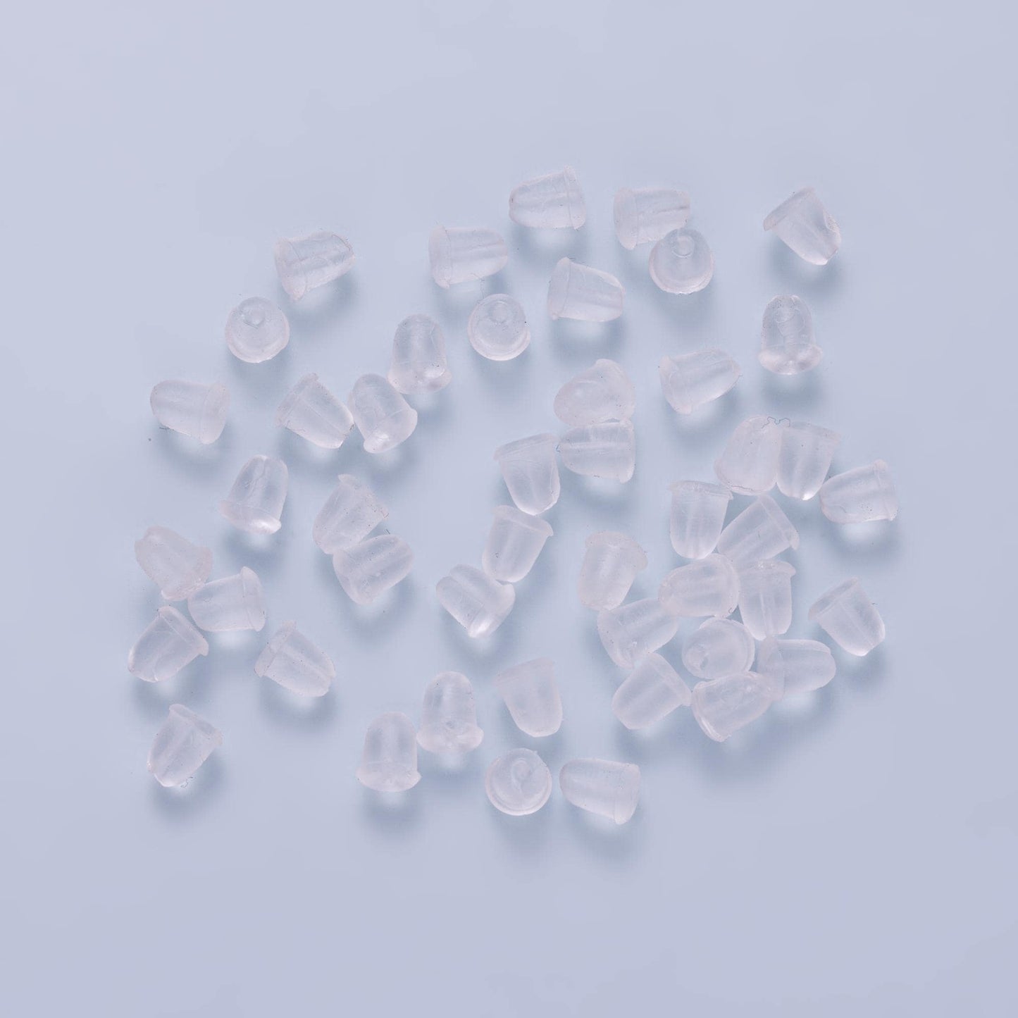 Clear Silicone Earring Backs 5mm Soft Plastic Replacement Backings Fishhook Findings | FINDINGS-00211