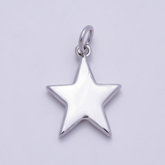 Silver Mini Star Charms 16mm Double Sided charm for Necklace Earring Bracelet DIY Jewelry Making Supply Celestial Jewelry | CHARMS-01269