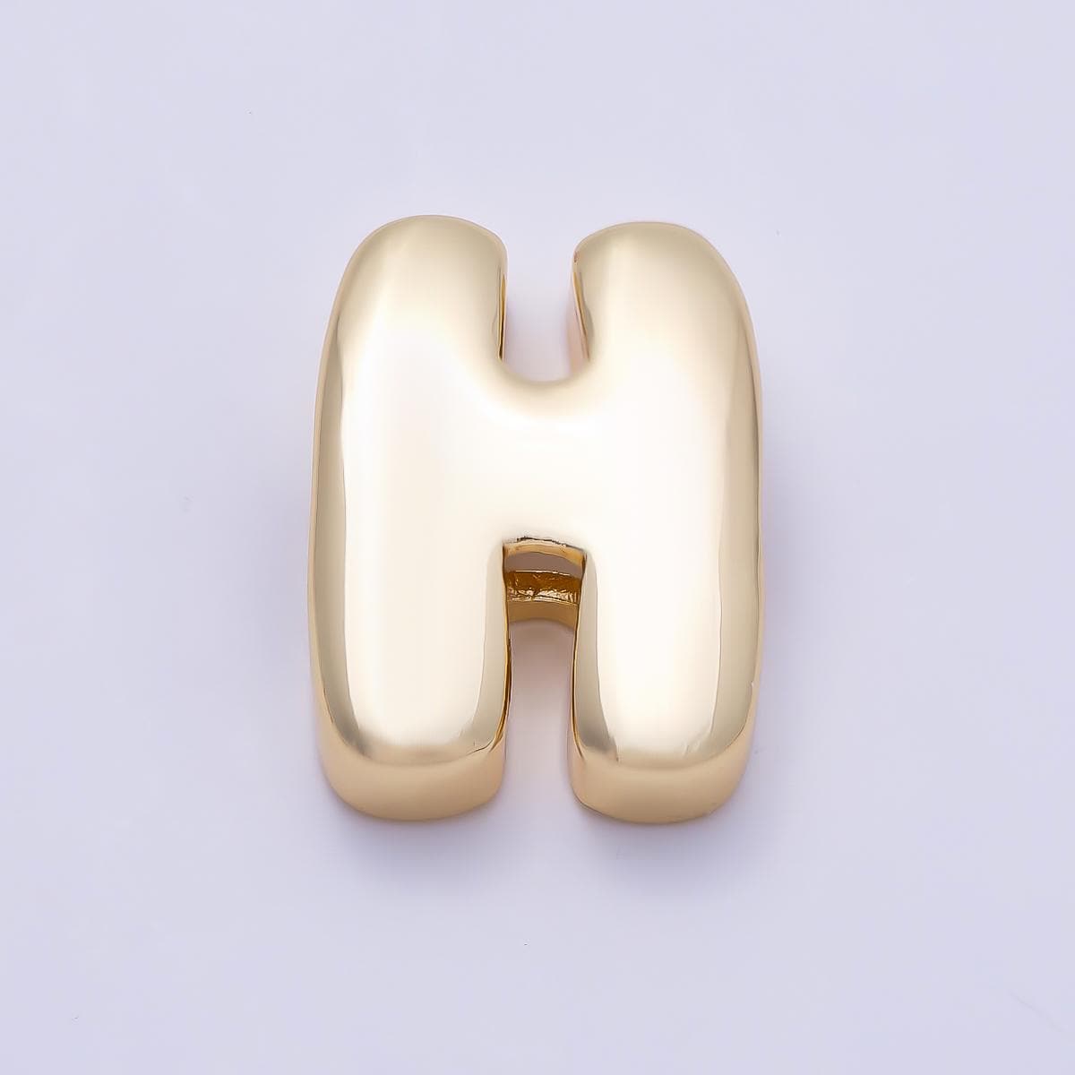 16K Gold Filled 20mm Minimalist Chubby Initial Letter A-Z Alphabet Personalized Bead Dainty Monogram Necklace Supply Jewelry | Beads-00414