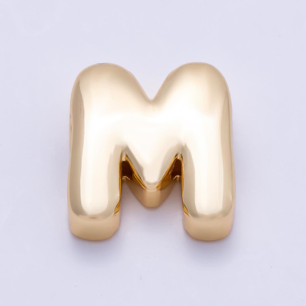 16K Gold Filled 20mm Minimalist Chubby Initial Letter A-Z Alphabet Personalized Bead Dainty Monogram Necklace Supply Jewelry | Beads-00414