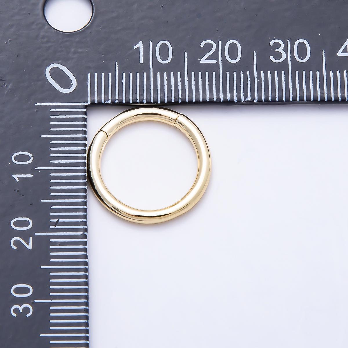 16K Gold Filled 17.7mm Minimalist Circle Round Pull Gate Findings Hoop for Jewelry Making Circle Connector Charm Holder | Findings-00419