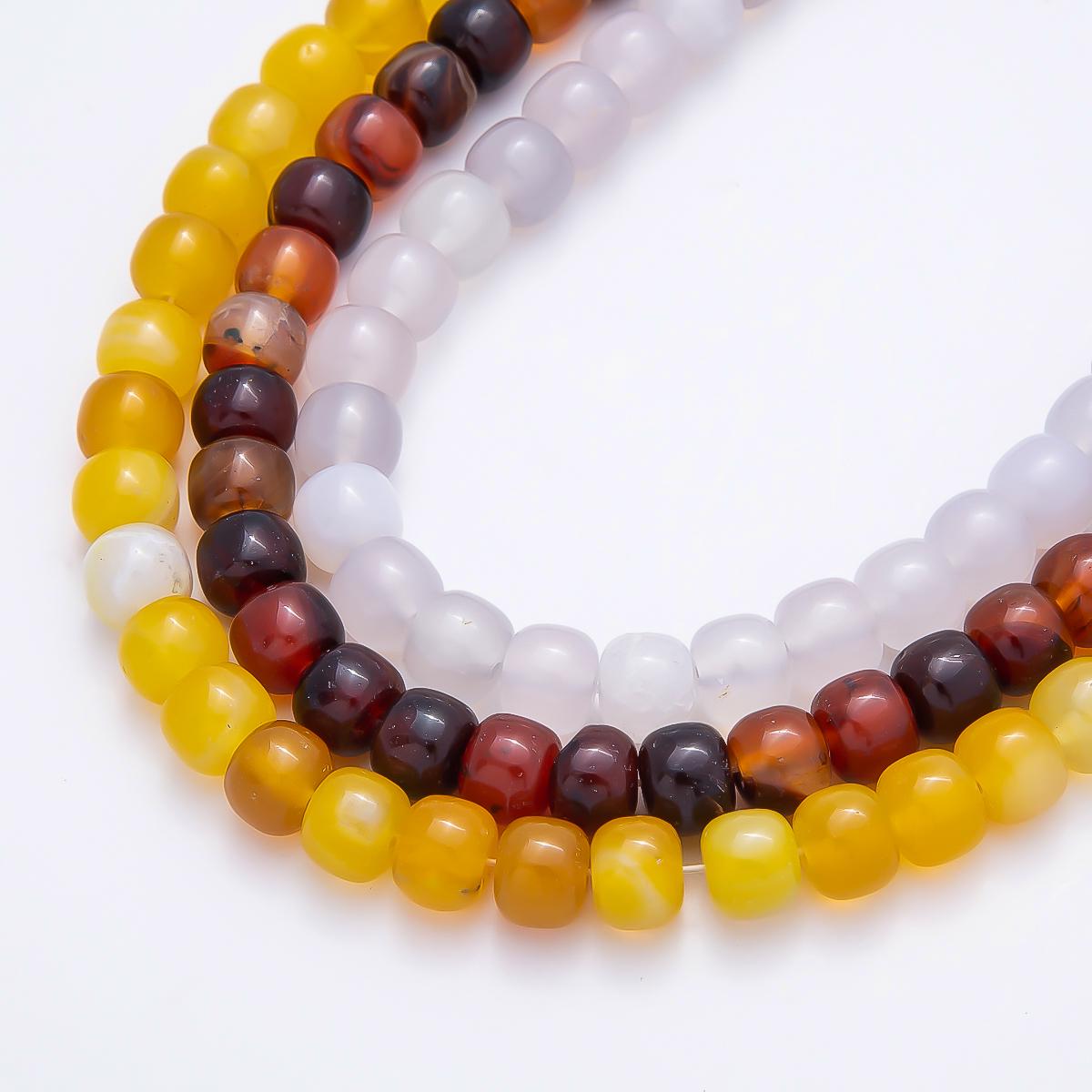 Natural Dyed Agate Stone Barrel Beads, Smooth cylinder Beads 9.5 x 7.4 mm Wholesale Beaded By Strand WA-4775