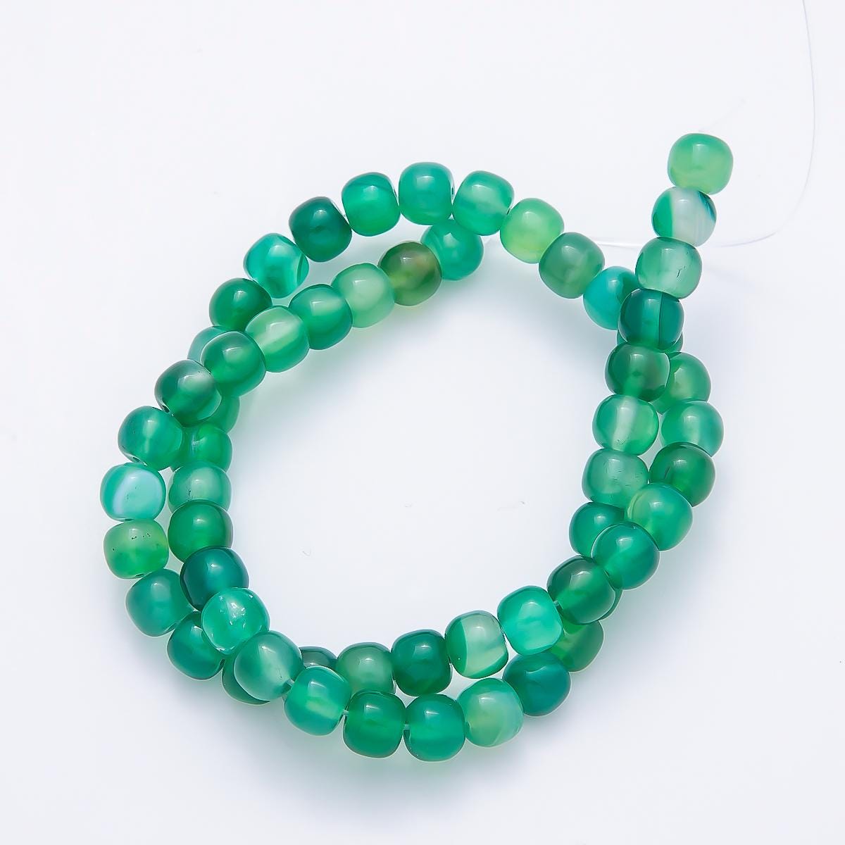 Natural Dyed Agate Stone Barrel Beads Smooth cylinder Beads 8 x 6.5 mm Wholesale Beaded By Strand WA-00017