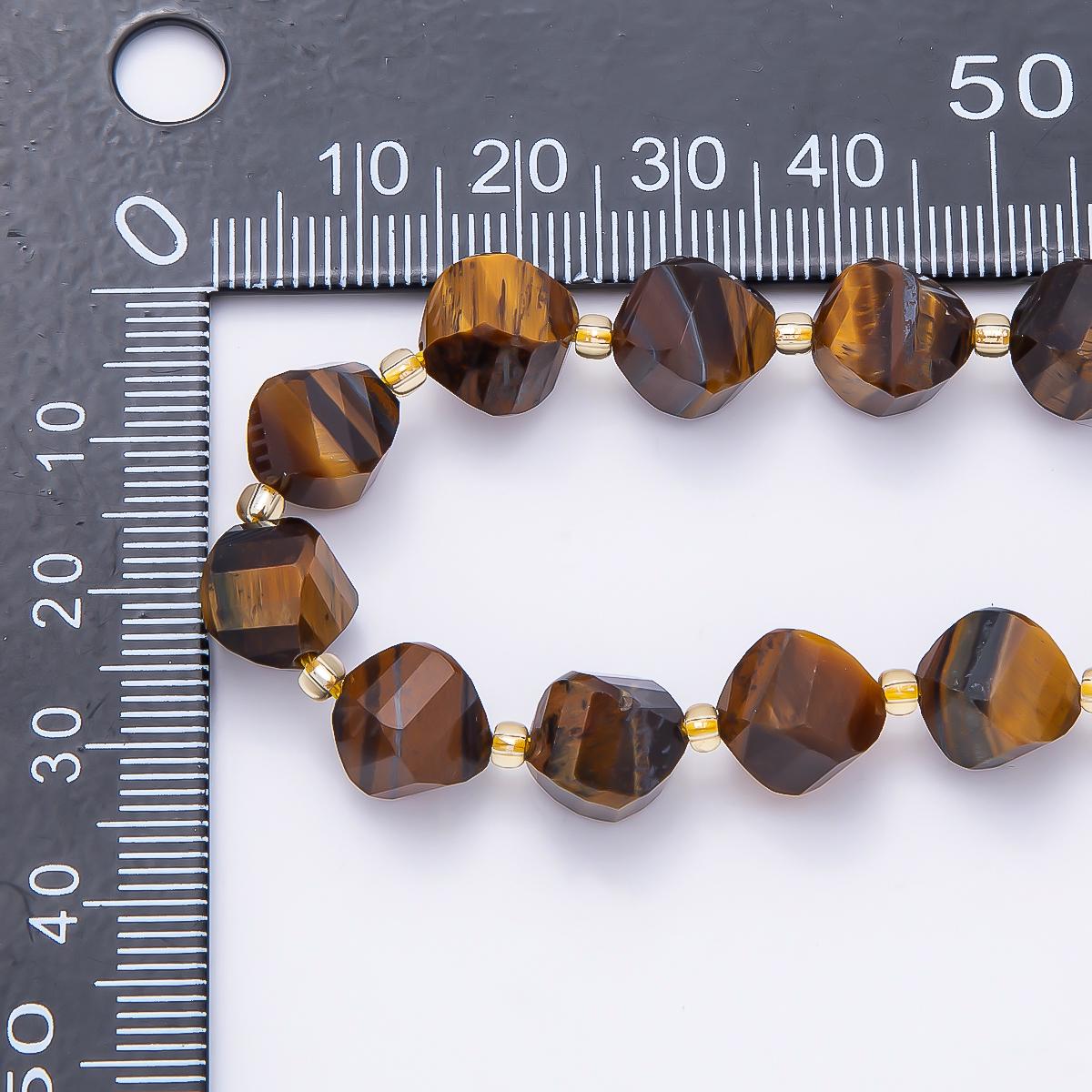 9mm Faceted Nugget Gemstone Beads | Organic Freeform Natural Dyed Stone Beads | Designer Jewelry Making Supplies WA-4760