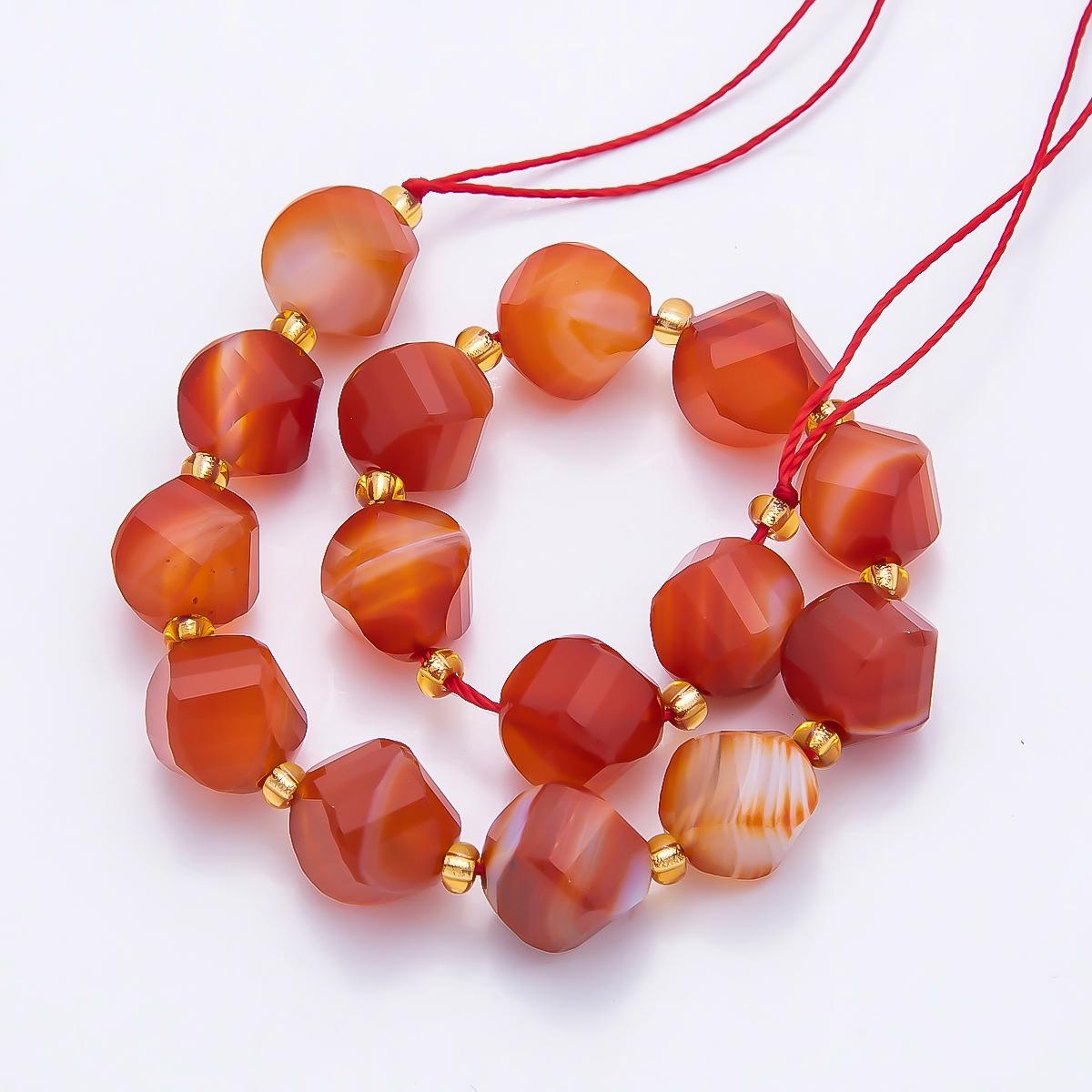 9mm Faceted Nugget Gemstone Beads | Organic Freeform Natural Dyed Stone Beads | Designer Jewelry Making Supplies WA-4760