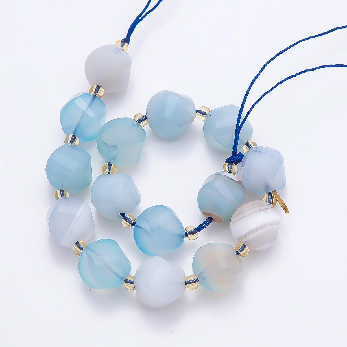 9mm Faceted Nugget Gemstone Beads | Organic Freeform Natural Dyed Stone Beads | Designer Jewelry Making Supplies WA-4760