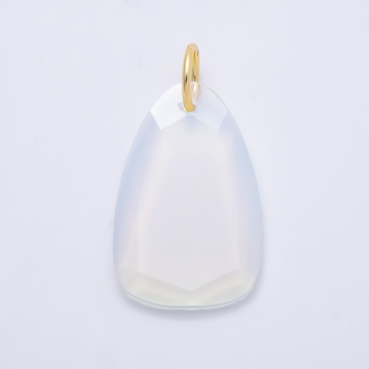 Faceted Natural Gemstone Charm 18k Gold Filled Lapis Rose Quartz Tiger Eye Turquoise Pendant for Necklace Jewelry Making Charms-1420