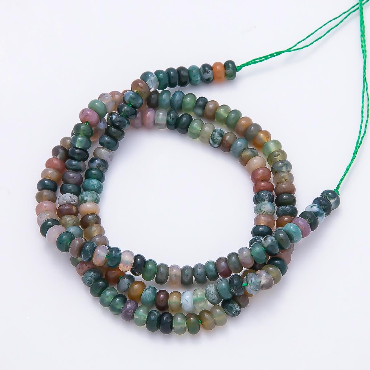 4mm Gemstone Heishi Beads Natural Stone Rondelle beads Spacers Rounded beads by Strand Wholesale for jewelry making WA-00037