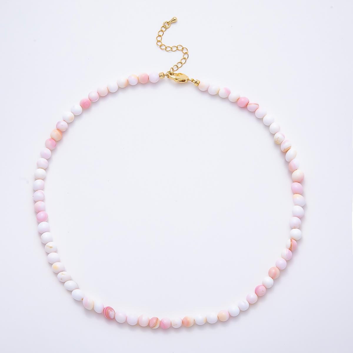 Pastel Beaded Choker 17inch Necklace + 2inch Extender Summer Beach Jewelry Gift for Her DIY Supply for custom Necklace & Bracelet | WA-00408