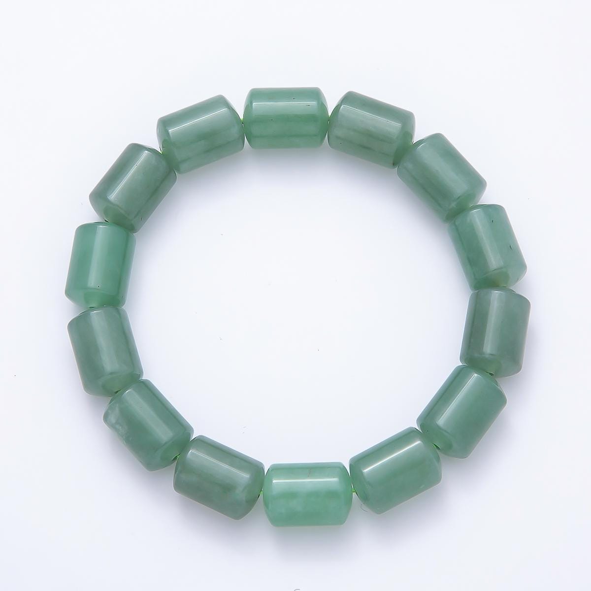 16K Gold Filled 10mm Clear Quartz, Amethyst, Aventurine, Rose Quartz, Tiger Eye Tube Gemstone Stretch Bracelet | WA-02243
