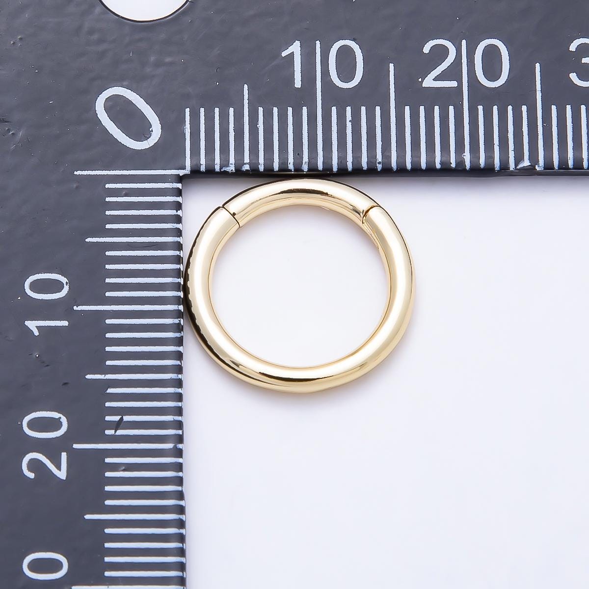 16K Gold Filled 15mm Minimalist Circle Round Pull Gate Findings Circle Connector DIY Jewelry Making Supply Charm Holder | Findings-00418