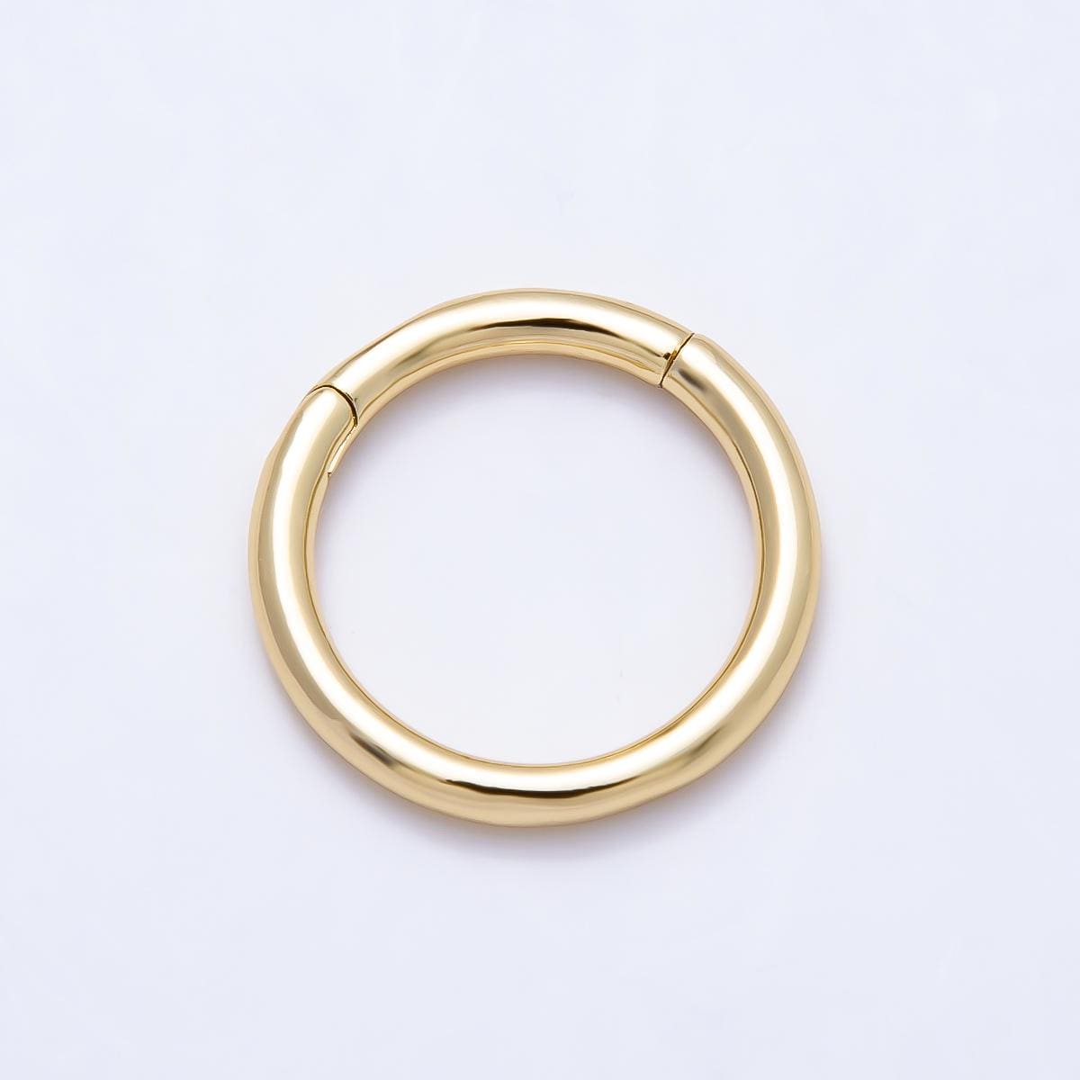 16K Gold Filled 17.7mm Minimalist Circle Round Pull Gate Findings Hoop for Jewelry Making Circle Connector Charm Holder | Findings-00419