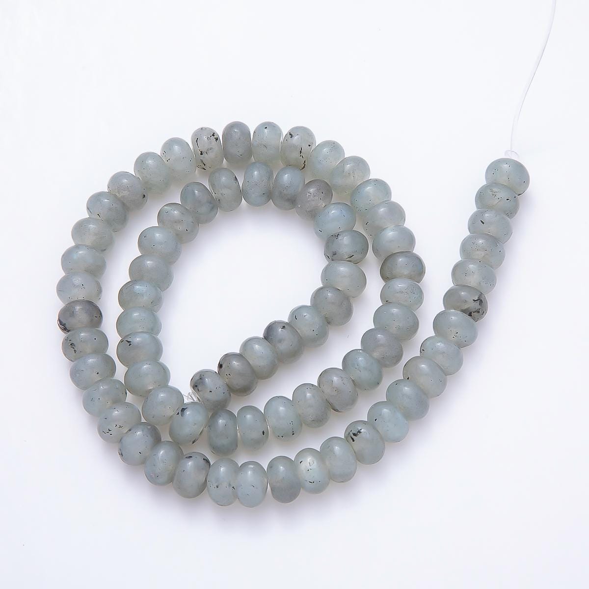 8mm Rondelle Tiger's Eye & Grey Natural Gemstone Loose Bead Strand Finding DIY Jewelry Making Supply Beading Craft Supply | WA-01441