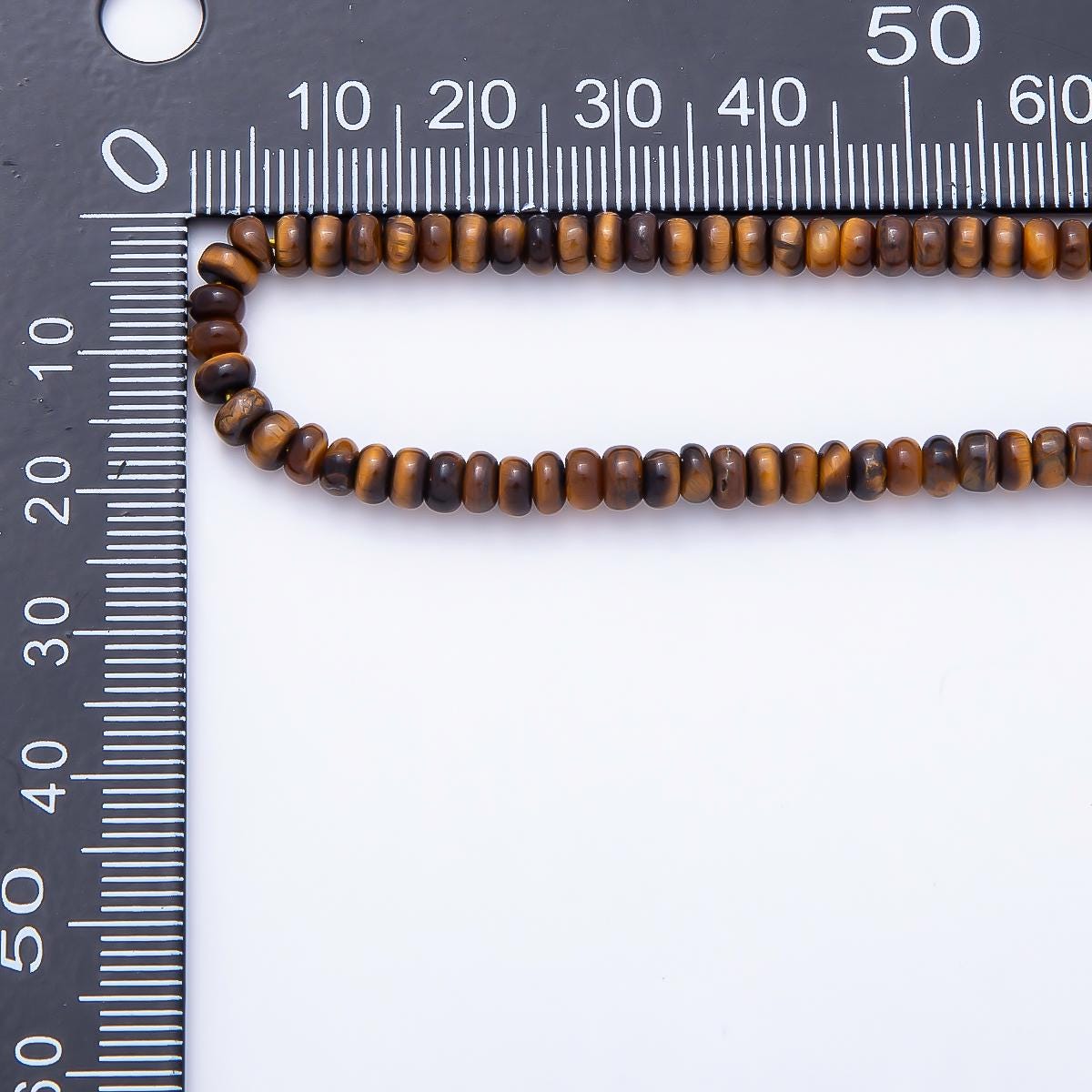 4mm Tiger's Eye Rondelle Bead Natural Gemstone Strand Finding DIY Jewelry Making Bulk Wholesale Beading Supply Necklace Bracelet | WA-01480