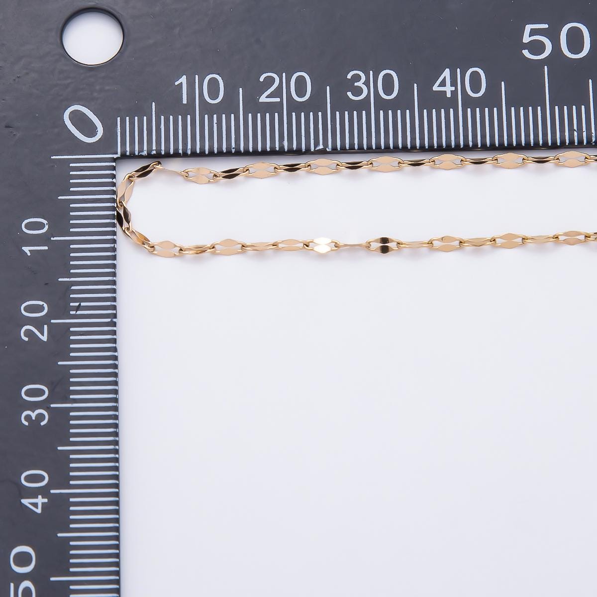 PVD Gold Stainless Steel 2mm Mariner Geometric Link Unfinished Chain by Yard Wholesale Bulk Jewelry Supply Necklaces & Bracelets| Roll-01891