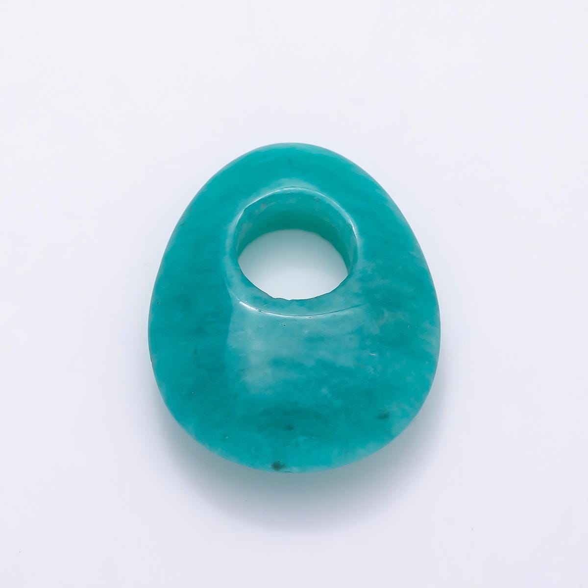 Gemstone Oval Donut Pendant Beads Cord Necklace Charm Drop Charm Semi Precious Stone Findings-470