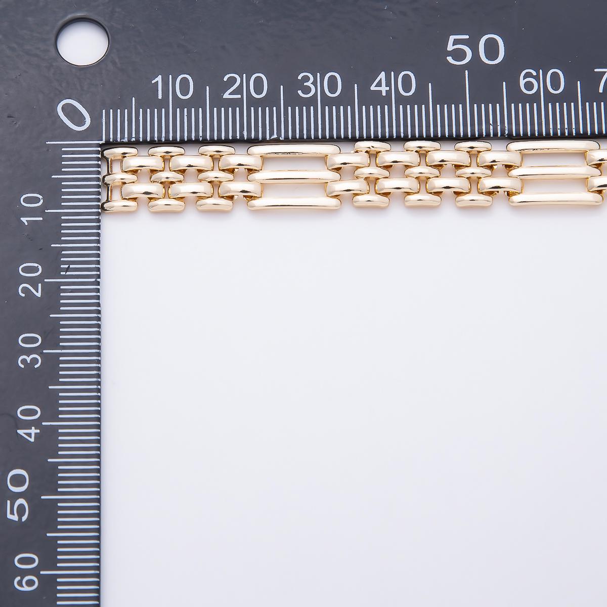 Gold Panther Link Chain by Yard 9.2mm Panther Link Chain Wholesale bulk Roll Chain for DIY Jewelry Making Supply ROLL-1893