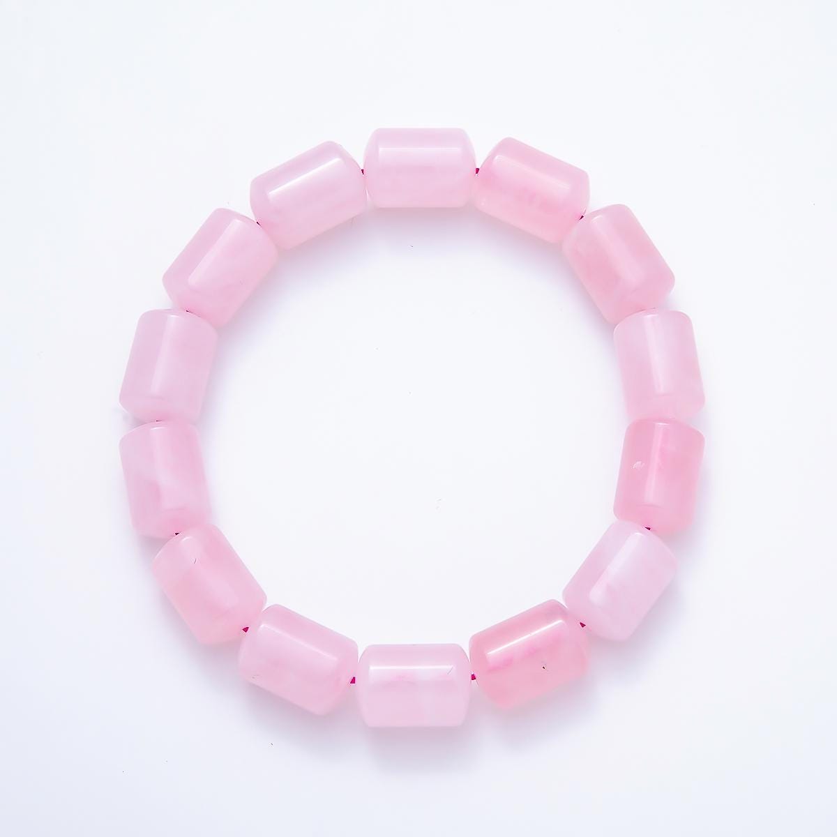 16K Gold Filled 10mm Clear Quartz, Amethyst, Aventurine, Rose Quartz, Tiger Eye Tube Gemstone Stretch Bracelet | WA-02243