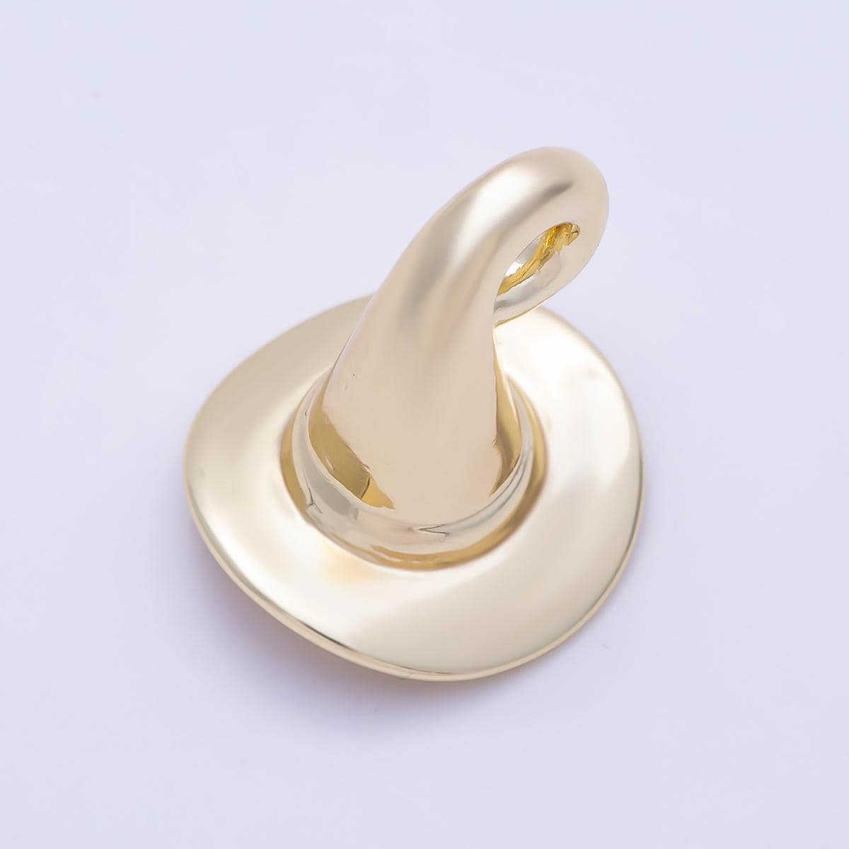 Dainty Gold Hat Charm 18k gold filled Witch Wizard Hat Pendant for Halloween Jewelry Inspired Charms-01486
